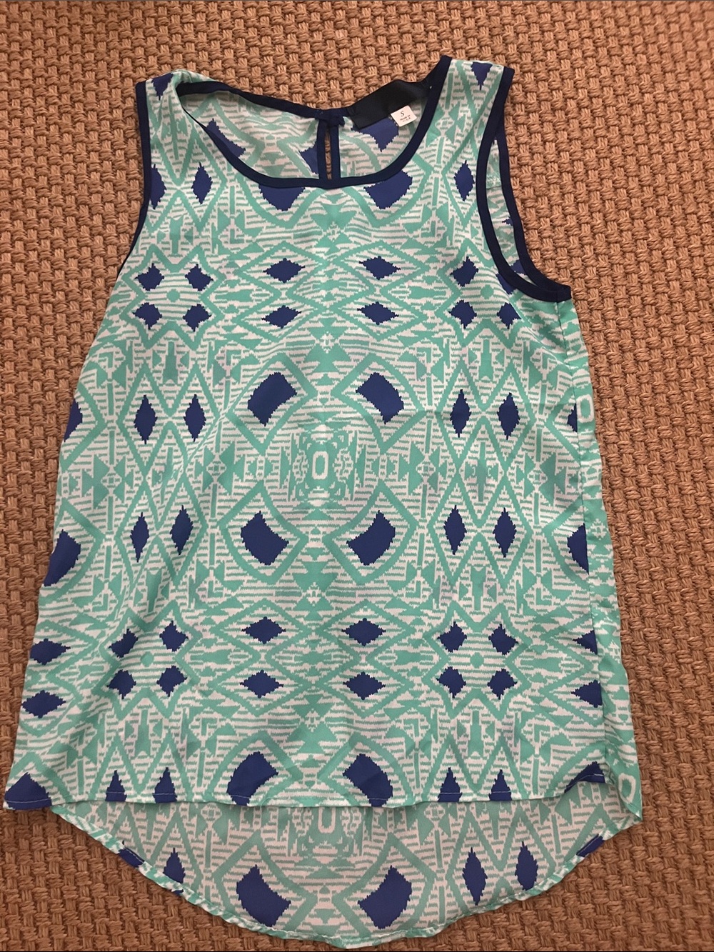 Francesca’s  Mint Geo Print Tank Top
